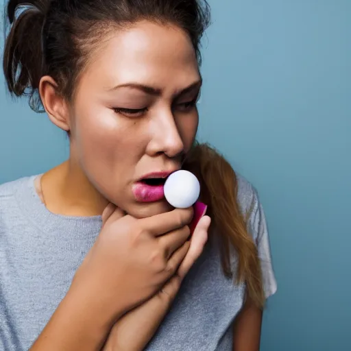 Image similar to Stock photo of a woman terrorizing her boyfriend to pop his pimples, photoshoot, realistic