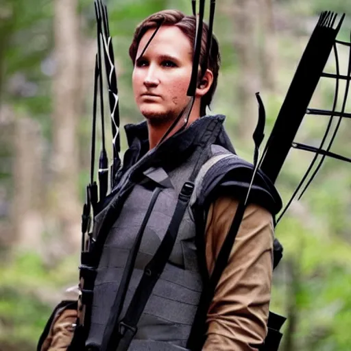 Prompt: male katniss everdeen