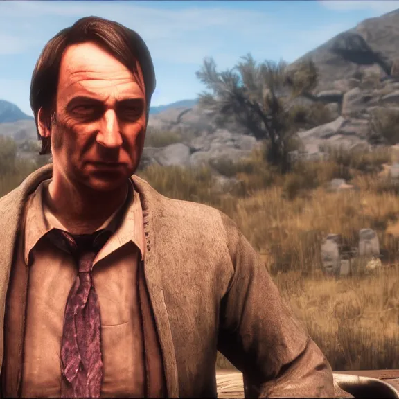 Image similar to screenshot of saul goodman in red dead redemption