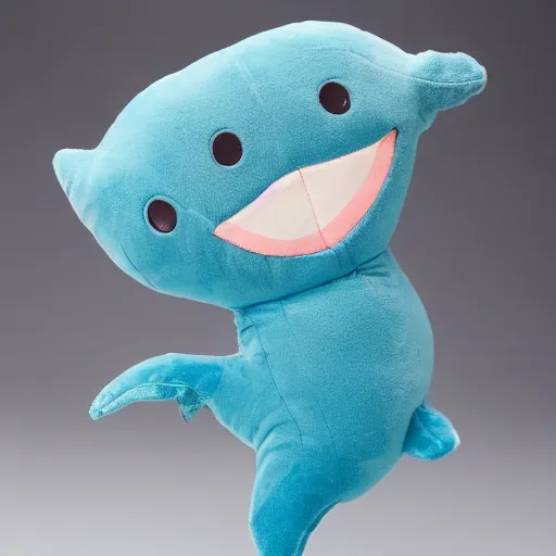 Image similar to A happy dolphin, plush doll, 8k