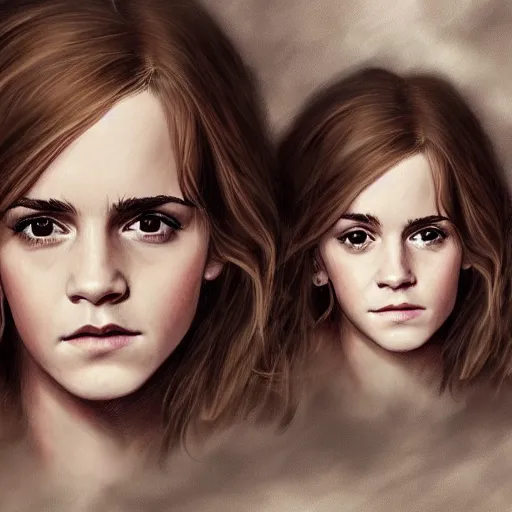 Prompt: wlop masterpiece, emma watson as hermione portrait, detailed, high quality, high resolution