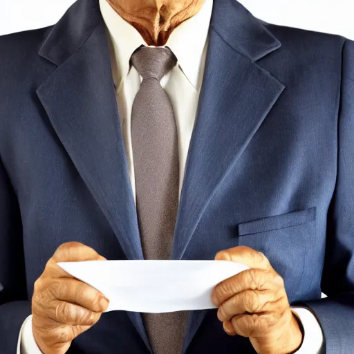 Prompt: photo of a politician receiving brown corruption envelope in a realistic photo style