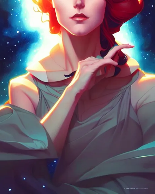 Prompt: artgerm, joshua middleton comic cover art, space castle, science fiction, chiral lighting