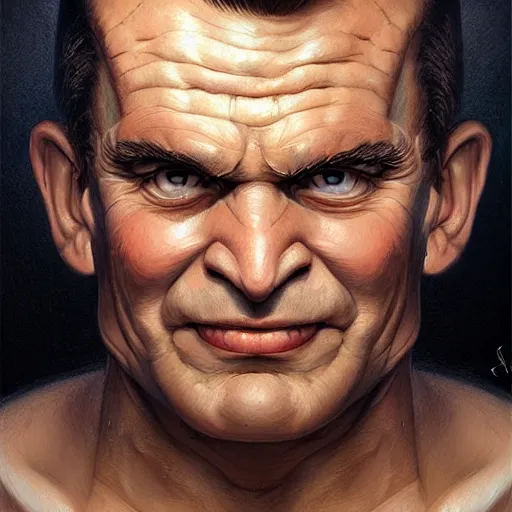 Image similar to a masterpiece portrait of popeye. very detailed eyes. intricate, elegant, highly detailed. trending on artstation, digital art, by stanley artgerm lau, wlop, rossdraws, james jean, andrei riabovitchev, marc simonetti, yoshitaka amano