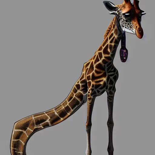 Image similar to A anthropomorphic Giraffe Man, hyperdetailed, artstation, cgsociety, 8k