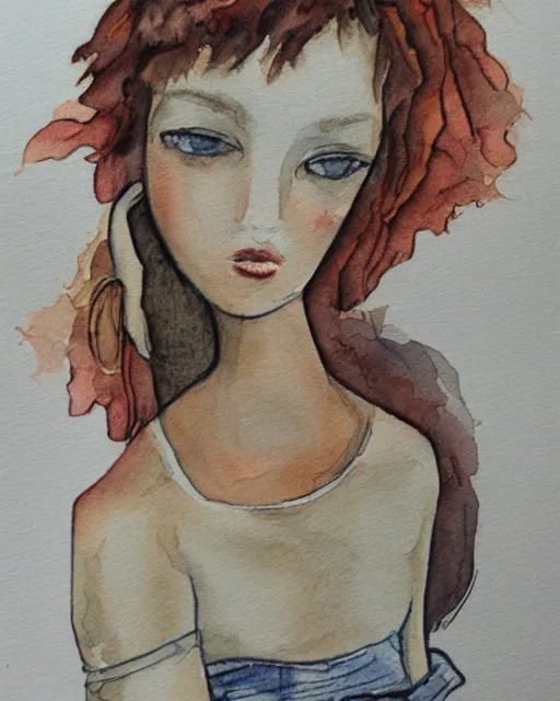 Image similar to cotton girl watercolor sketches by albabg