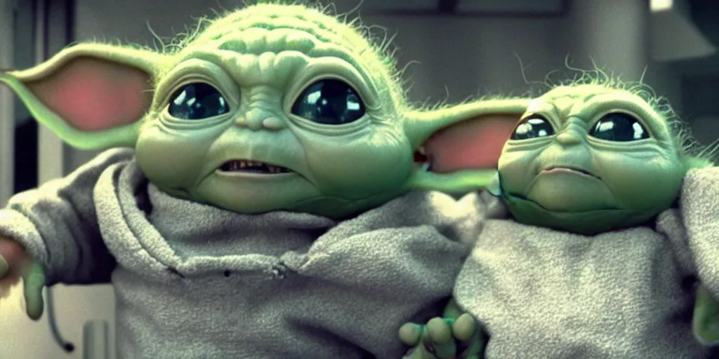 Prompt: a 3 d rendered movie still of baby yoda. baby yoda wears a spacesuit, and explores cosmos in a super awesome space ship. science fiction blockbuster movie baby yoda rules the world or i was a teenage yoda, dramatic lighting, imax 7 0 mm. buzz lightyear