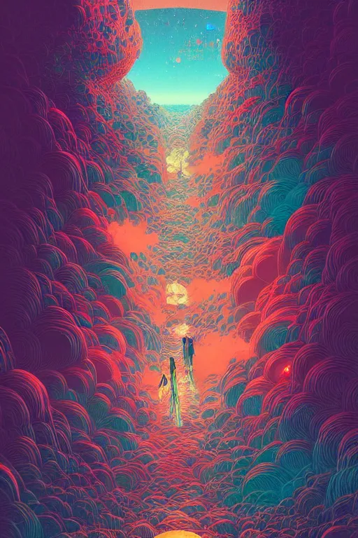 Prompt: the beginning of time by victo ngai, kilian eng vibrant colours, dynamic lighting, digital art, winning award masterpiece, fantastically beautiful, illustration, aesthetically inspired by beksinski and dan mumford, trending on artstation, art by greg rutkowski, 8 k