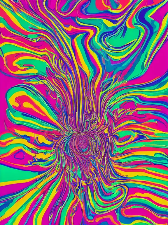 Image similar to A psychedelic poster by Wes Wilson