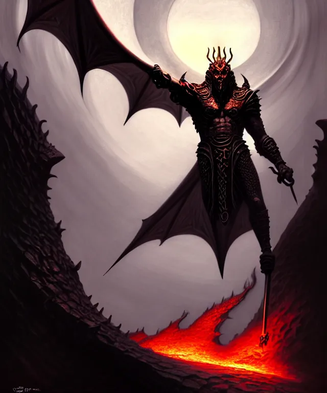 Image similar to borys the dragon of tyr from the land of athas, dark sun digital painting, by gerald brom, brom digital art, concept art, intricate details, ultra realistic, darkly beautiful art, volumetric lighting, a crimson corona burning around the blackness of the dark sun, by brom, trending cgsociety, artstation, rim lighting, 8 k