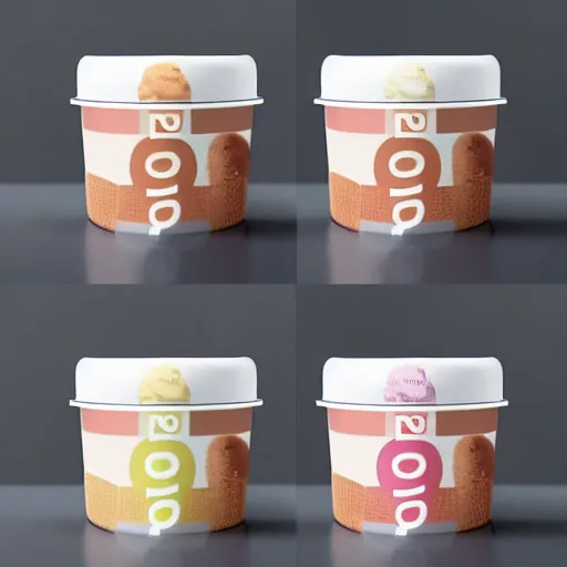 Prompt: jonathan ive dieter rams self licking 👅 ice cream 🍦 packaging