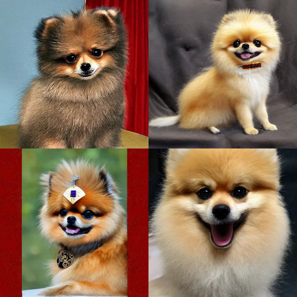 Prompt: pomeranian as roman imperator