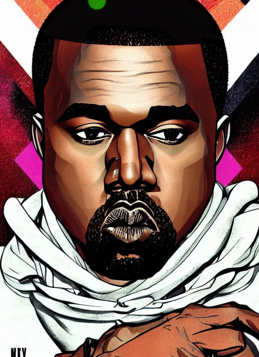 Prompt: kanye west manga cover, detailed, intricate colors, artstation trending, akira