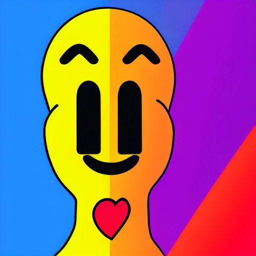 Image similar to an emoji that represents the entire lgbtq community