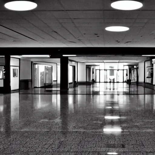 Prompt: Beatiful Cameraphone photograph of inside a room within an empty mall