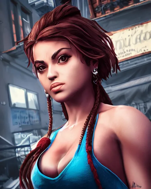 Prompt: a photo portrait of Elena, from Street Figther 3, HDR, high quality, 8k, highly detailed and intricate,