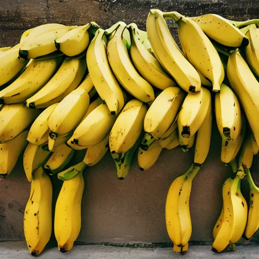 Prompt: bananas. bananas everywhere. they are falling everywhere. the ground is bananas.