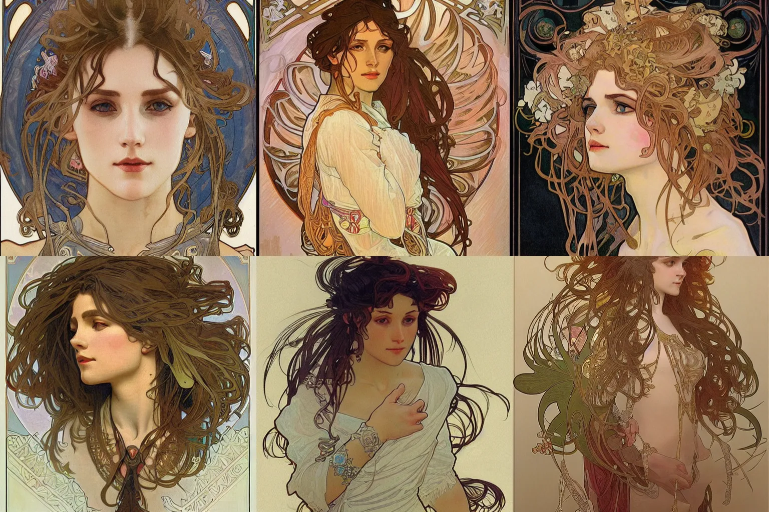 Prompt: concept art by alphonse mucha, highly detailed, ultra detailed, ultra realistic, trending on artstation