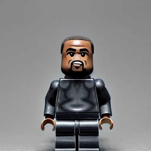 Prompt: Kanye West as a Lego minifigure