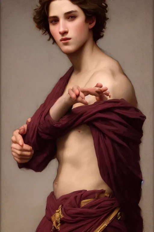 Image similar to Young male King painted by William-Adolphe Bouguereau and Charlie Bowater, trending on artstation, artstationHD, artstationHQ, 4k, 8k