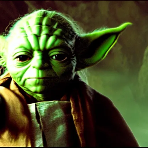 Image similar to film still of yoda in pirates of the caribbean movie 4 k