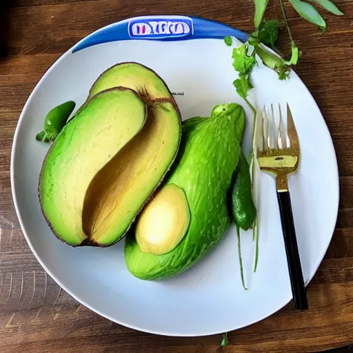 Image similar to internet celebrity nikocado avocado mukbang