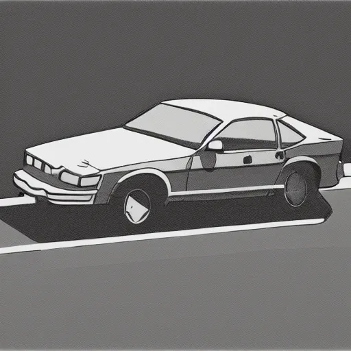 Prompt: a car flying off a cliff, in the style of scanner darkly, cell shaded