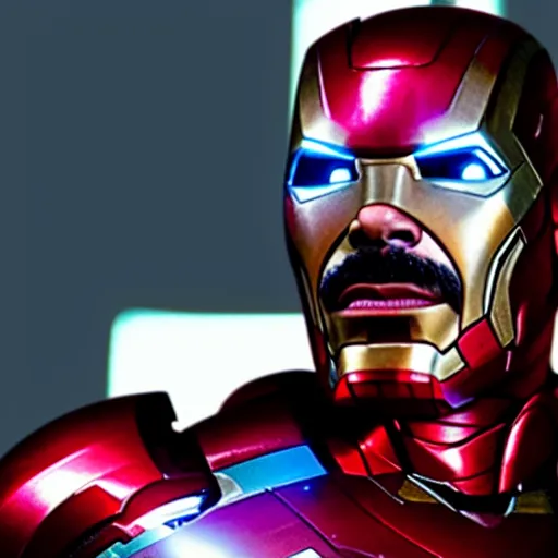 Prompt: an avengers still of steve harvey as ironman,detailed face,cinematic,dramatic,marvel 2021