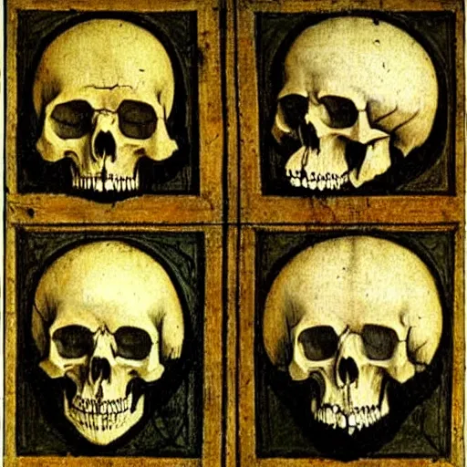 Image similar to hodie mihi cras tibi, memento mori, parce sepulto, ars by leonardo da vinci