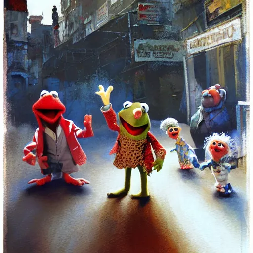 Image similar to the muppets, craig mullins