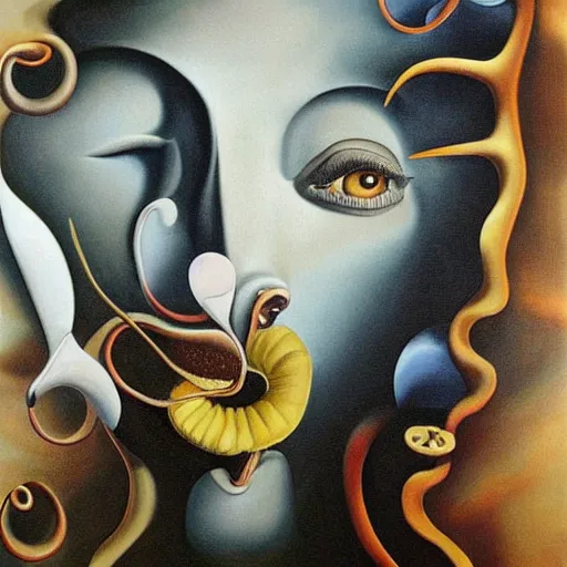 Image similar to detailed realistic surrealist painting in the style of salvador dali