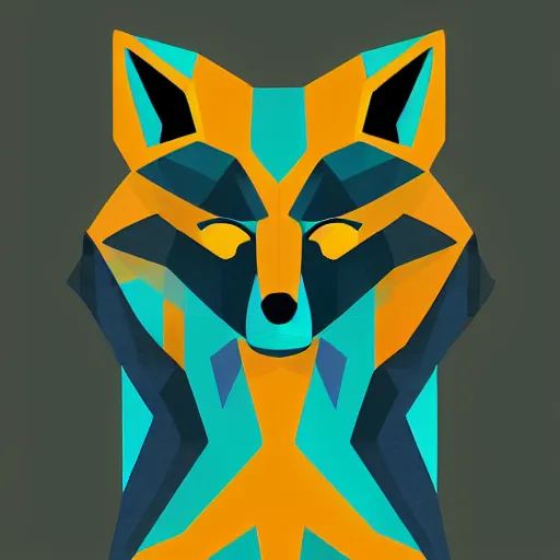 Prompt: a majestic fox, in a minimalist geometric style, with cyberpunk colors