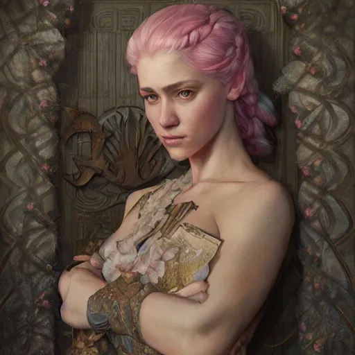 Image similar to pinky pie in game of thrones, highly detailed digital painting, artstation, concept art, smooth, sharp focus, illustration, art by artgerm and greg rutkowski and alphonse mucha