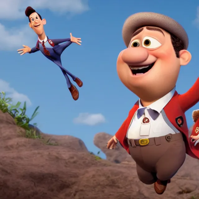 Image similar to tom hanks as a pixar disney character from up 2 0 0 9 unreal engine octane render 3 d render photorealistic