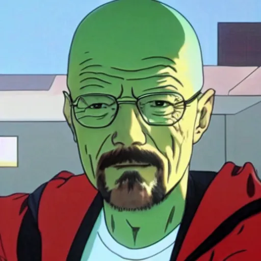 Image similar to Walter white is cosplaying asuka from evangelion