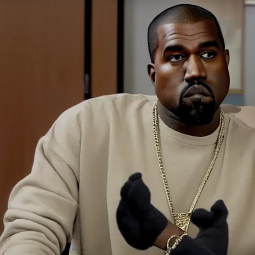 Prompt: Kanye west in the office 4K quality super realistic