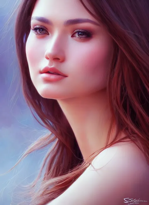 Image similar to photo of a gorgeous young woman in the style of stefan kostic, realistic, sharp focus, 8 k high definition, insanely detailed, intricate, elegant, art by stanley lau and artgerm