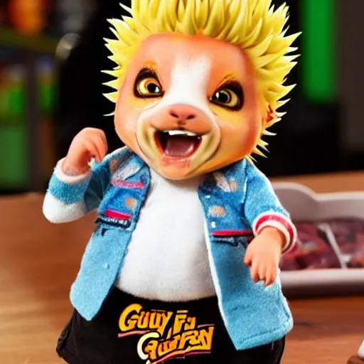 Image similar to guy fieri as a calico critters