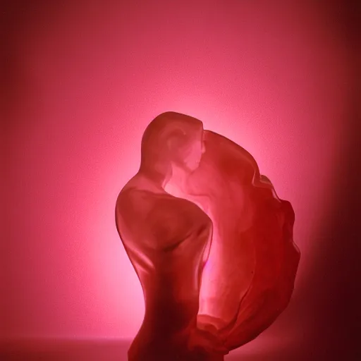 Image similar to A translucent sculpted ruby, representing Ed Harris, studio lighting, F 1.4 Kodak Portra