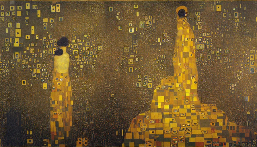 Image similar to mindscape, by mariusz lewandowski, by gustav klimt