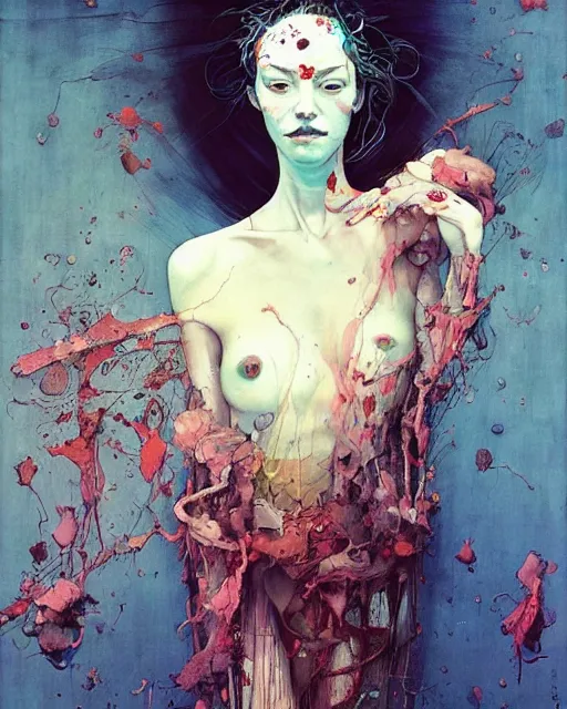 Image similar to there is ugliness in beauty, but there is also beauty in ugliness. in the style of adrian ghenie, esao andrews, jenny saville, edward hopper, surrealism, dark art by james jean, takato yamamoto