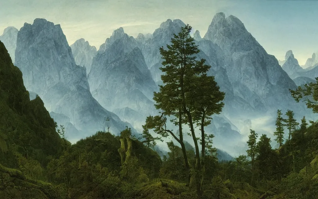 Image similar to berchtesgaden by caspar david friedrich