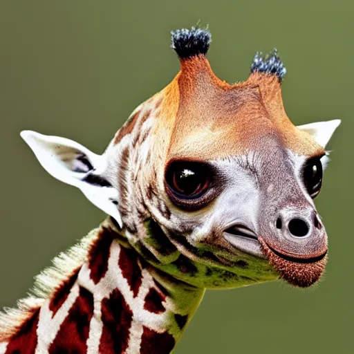 Image similar to giraffe sloth hybrid, bold natural colors, national geographic photography, masterpiece, full shot