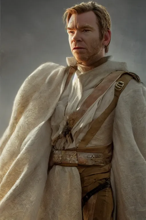 Image similar to an egg costume with ewan mcgregor in it, oil on canvas, intricate, 8 k highly professionally detailed, hdr, cgsociety