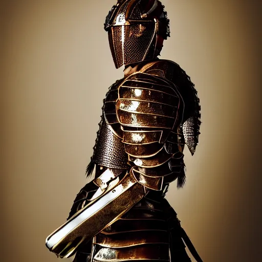 Image similar to a portrait of a beautiful young male wearing an alexander mcqueen armor made of caramel, photographed by andrew thomas huang, artistic