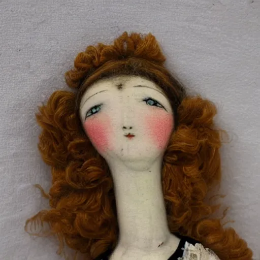 Prompt: A Scarce Early 20thC French Ballerina Boudoir Doll c.1920-30