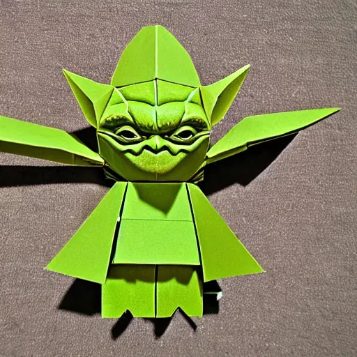 Prompt: Oragami Yoda