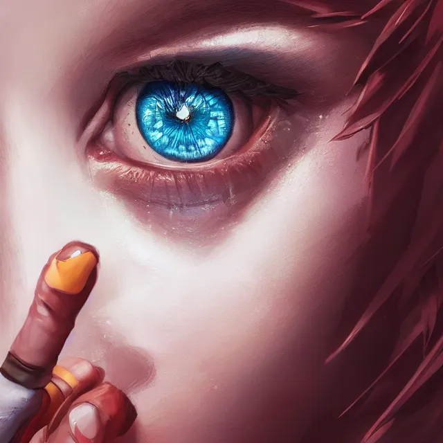 Image similar to illustration of a woman's eyes by artgerm and wlop and greg rutkowski, digital art, extreme detail, realistic lighting, cinematic composition, concept art, sharp focus, colorful, photorealistic eyes, 8 k