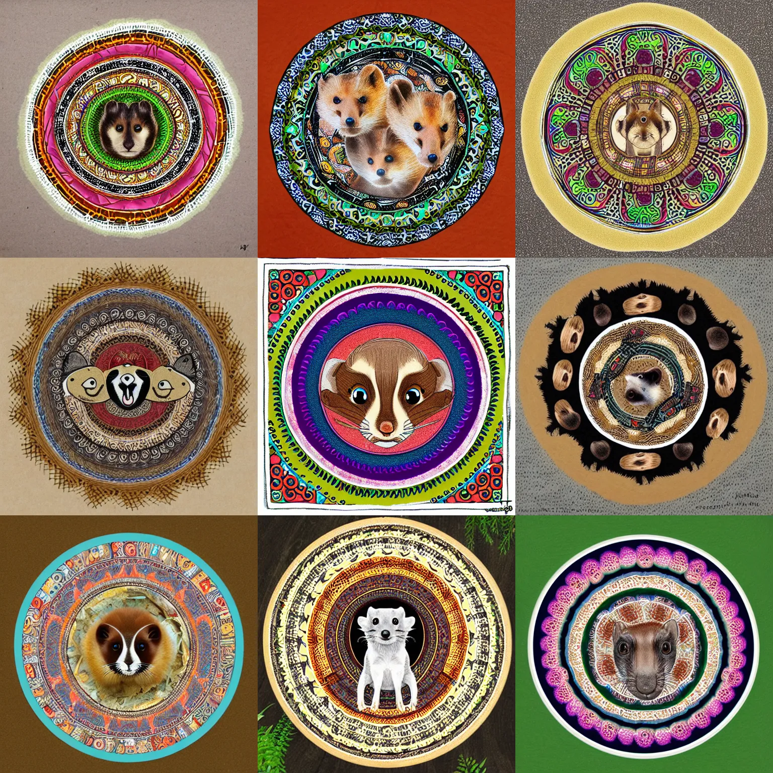 Image similar to weasel mandala