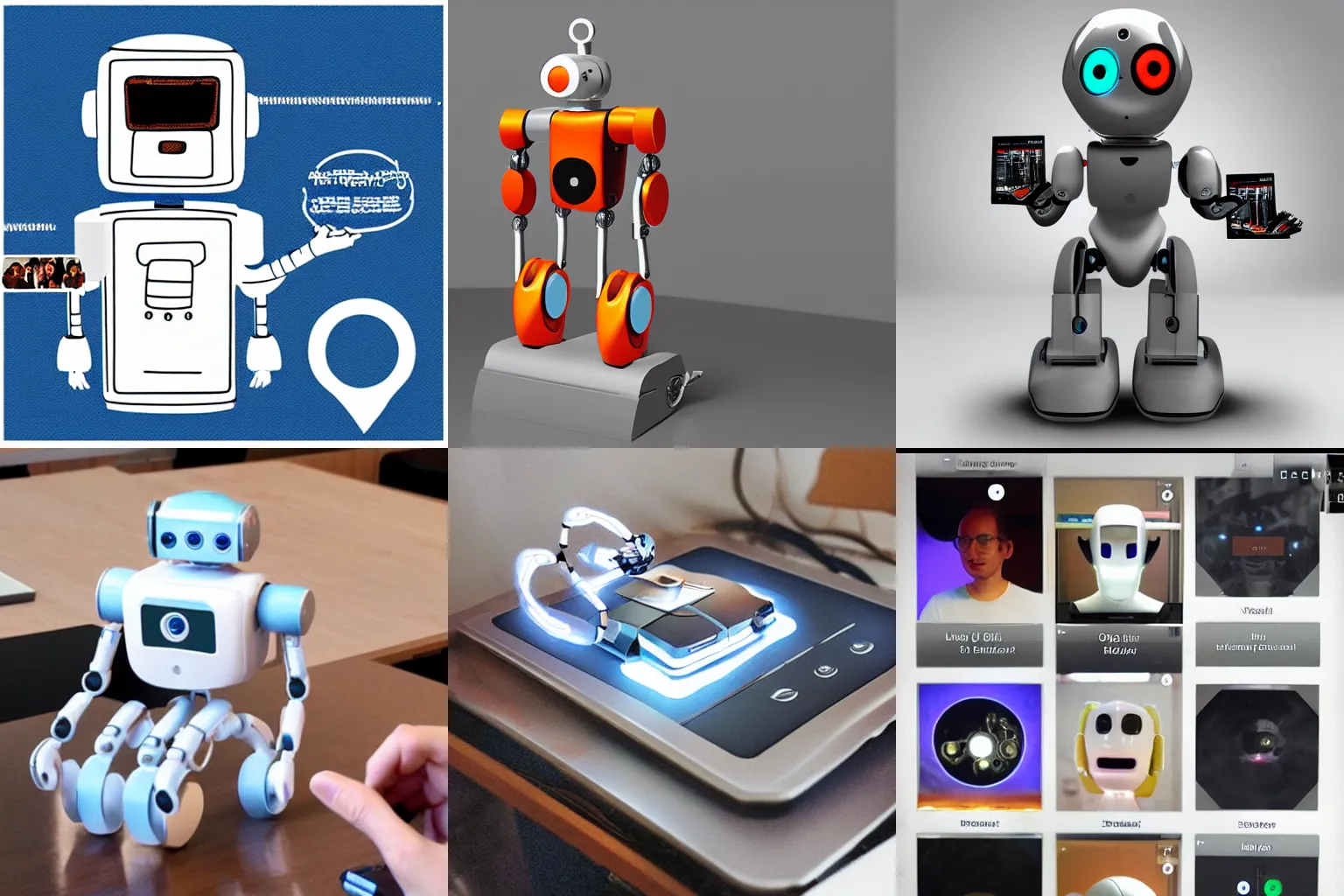 Prompt: “a robot designed to create images based on text input from reddit users”
